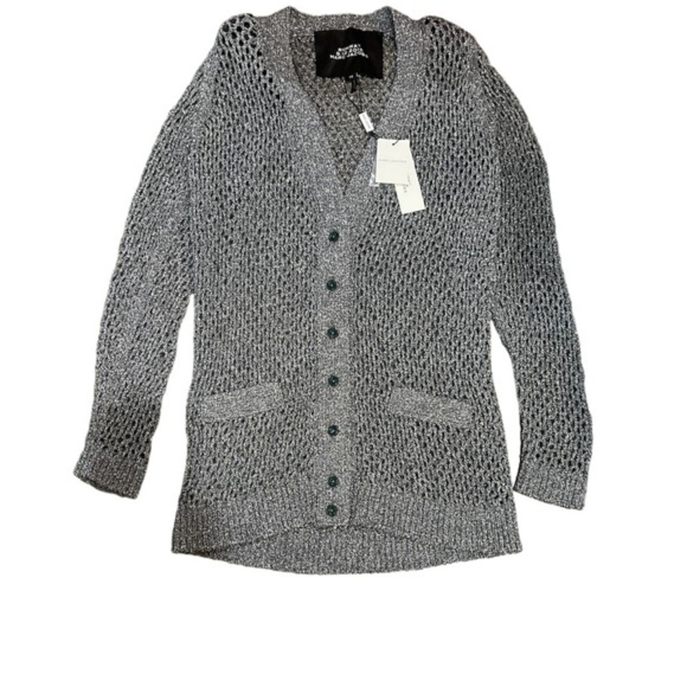 Marc Jacobs GunMetal Silver Cardigan